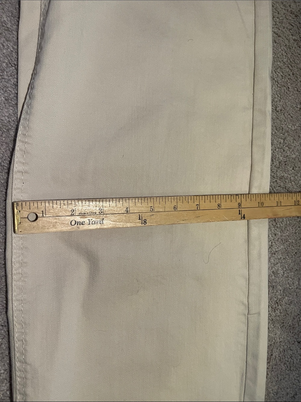 Oat New York high rise  Wide-Leg Chino Pants — Sand - Picture 9 of 9
